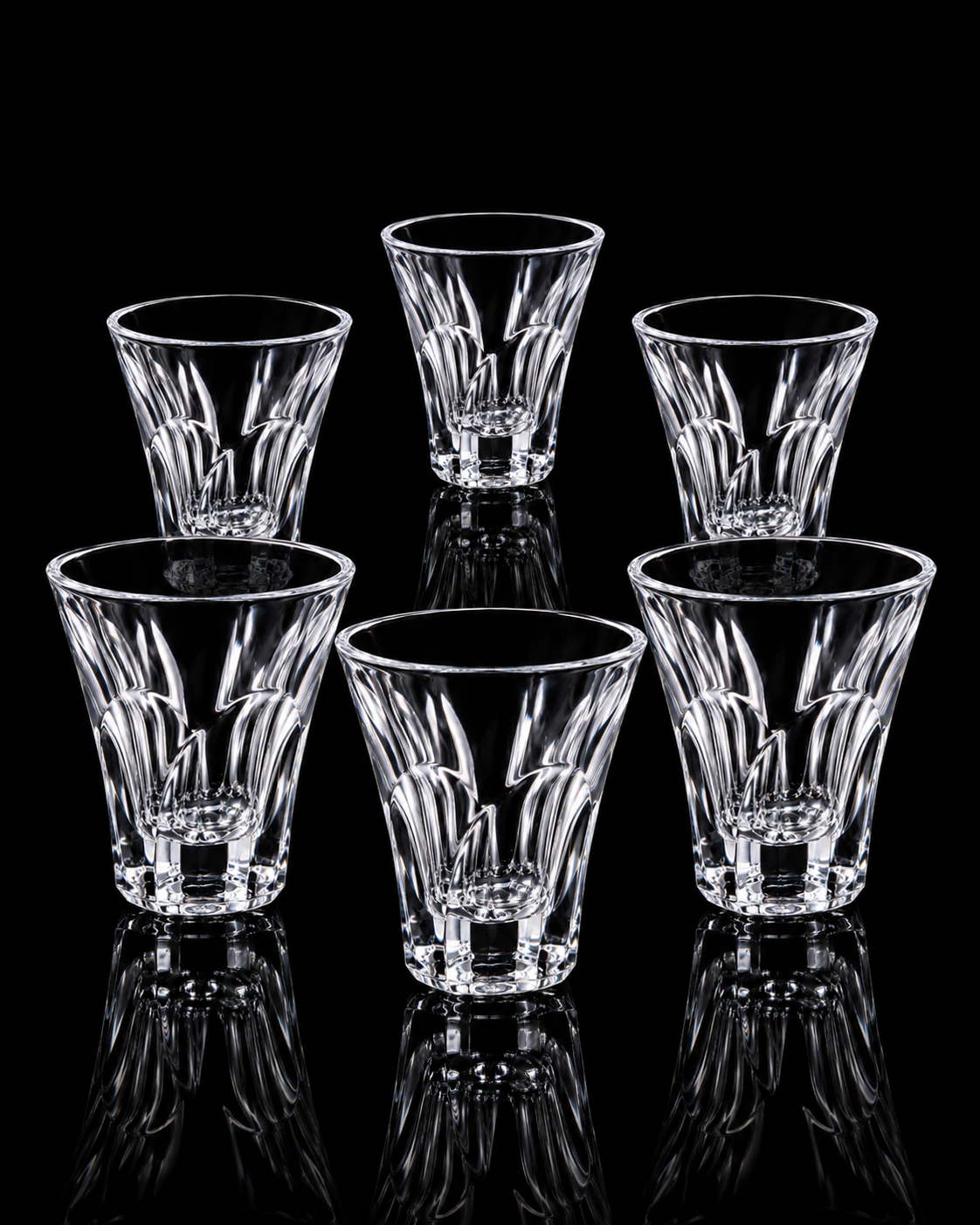 Coffret 6 Verres à Whisky Vortex – Cristal de Bohême