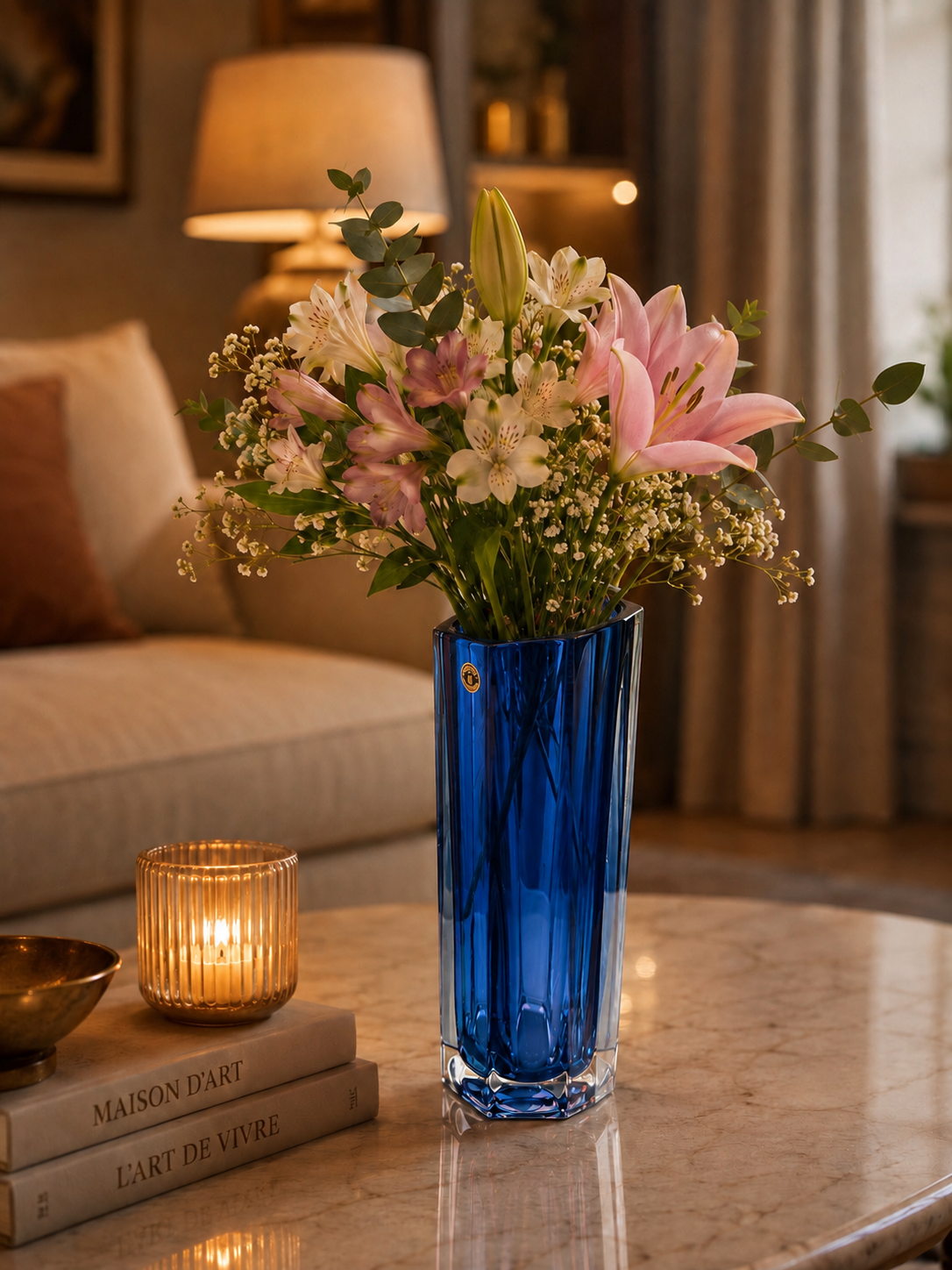 Vase signature Prismatique - Cristal de Bohême